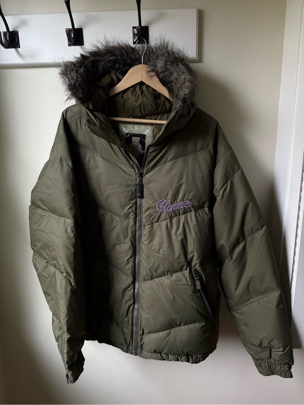BURTON Ronin La Cosa Nostra Down Puffer Jacket Y2K Vintafe Snowboard Gorpcore L
